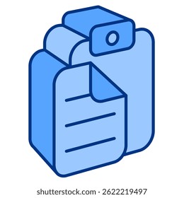 Icono de pegado representado por el icono de pegado simple Estilo azul.