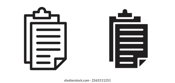 Paste icons in black line and filled versions