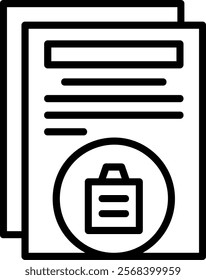 Paste Line Vector Icon Design