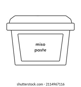 Paste miso vector icon.Outline vector icon isolated on white background paste miso.