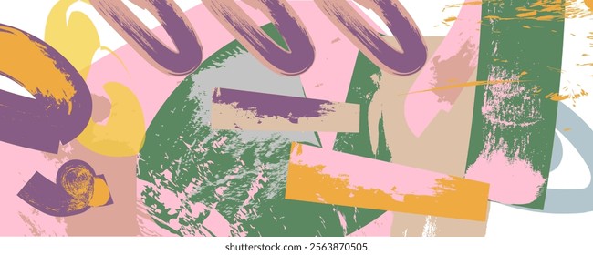 Paste painting Simple comfortable paint brush soothing pastel muted pale calm tones template background. Vivid paint strokes dirty background