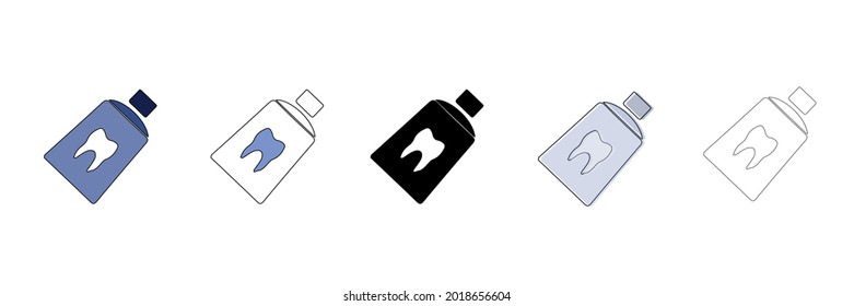 paste thoothpasta vector type icon