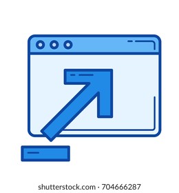 Paste vector line icon isolated on white background. Paste line icon for infographic, website or app. Blue icon designed on a grid system.