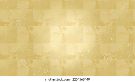 I pasted gold leaf on Japanese paper, vectorized the data I took, and arranged it.