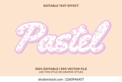 pastel 3d text effect and editable text, template 3d style use for business tittle