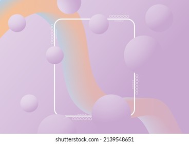 Pastel abstract background with frame and space to insert text for online media, media, etc.