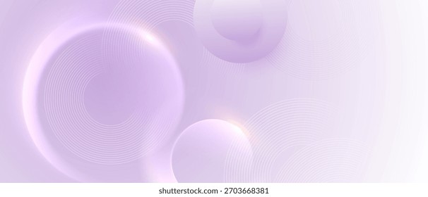 Fondo abstracto pastel con Formas circulares brillantes
