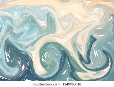 Pastel abstract background. Ink marbling textures. Hand drawn marble illustrations, ebru aqua paper and silk prints. Traditional Turkish ebru technique. Painting on water