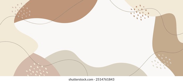 Pastel abstract background, organic and geometric shapes, minimalist vector illustrations. Suitable for template designs, posters, covers, banners, web, and pages