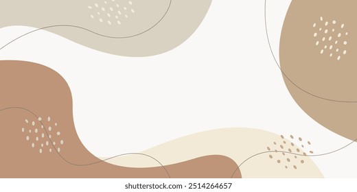 Pastel abstract background, organic shapes and lines, minimalist vector illustrations. Suitable for fashion, poster designs, covers, templates, banners, web and pages