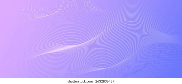 Fondo abstracto pastel con líneas onduladas y Gradientes morados suaves