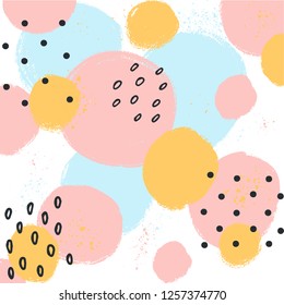 Pastel abstract backgrounds. Vector invitation cards with hand brush texture. Stylish vector design for fabric, wallpaper, wrapping.