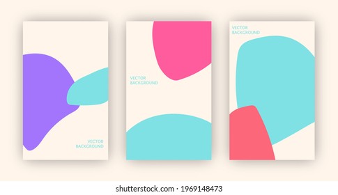 Pastel abstract banners. Wallpaper for stories and social media. Modern poster template with copy space for text. Minimalistic  cover design