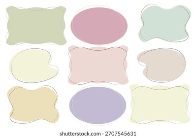 Marcos en blanco abstractos pastel con espacio de copia suave