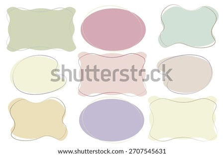 Pastel abstract blank frames with soft copy space