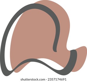 pastel abstract blob hand drawn element vector