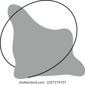 pastel abstract blob hand drawn element vector