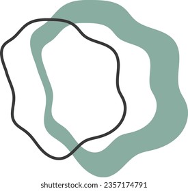 pastel abstract blob hand drawn element vector