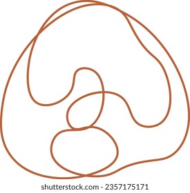 pastel abstract blob line hand drawn element vector