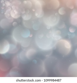 Pastel abstract bokeh background. Defocused festive lights. EPS 10