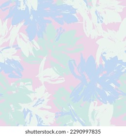 Pastel Abstract Floral seamless pattern design for fashion textiles, graphics, backgrounds and crafts