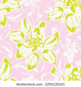 Pastel Abstract Floral seamless pattern design for fashion textiles, graphics, backgrounds and crafts