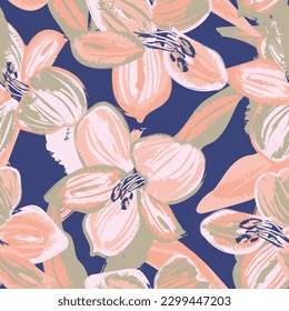 Pastel Abstract Floral seamless pattern design for fashion textiles, graphics, backgrounds and crafts