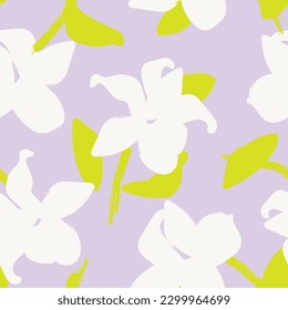 Pastel Resumen Diseño de patrones sin costura floral para textiles de moda, gráficos, fondos y artesanías