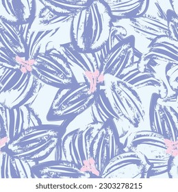 Pastel Abstract Floral seamless pattern design for fashion textiles, graphics, backgrounds and crafts