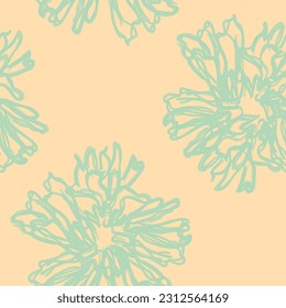 Pastel Abstract Floral seamless pattern design for fashion textiles, graphics, backgrounds and crafts