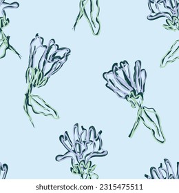 Pastel Abstract Floral seamless pattern design for fashion textiles, graphics, backgrounds and crafts