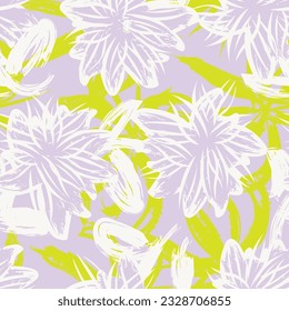 Pastel Abstract Floral seamless pattern design for fashion textiles, graphics, backgrounds and crafts