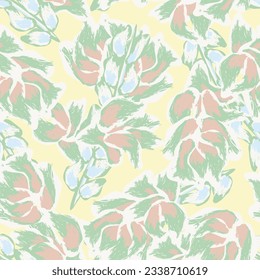 Pastel Resumen Diseño de patrones sin costura floral para textiles de moda, gráficos, fondos y artesanías