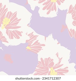 Pastel Abstract Floral seamless pattern design for fashion textiles, graphics, backgrounds and crafts