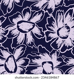 Pastel Abstract Floral seamless pattern design for fashion textiles, graphics, backgrounds and crafts