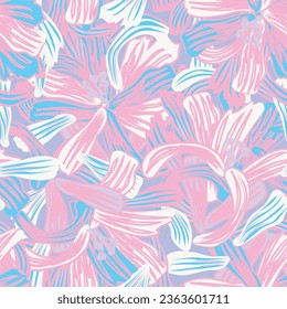 Pastel Abstract Floral seamless pattern design for fashion textiles, graphics, backgrounds and crafts