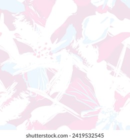 Pastel Abstract Floral seamless pattern design for fashion textiles, graphics, backgrounds and crafts