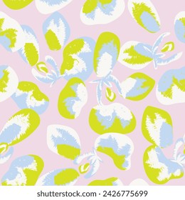 Diseño de patrón sin costuras floral abstracto pastel para textiles de moda, gráficos, fondos y artesanías