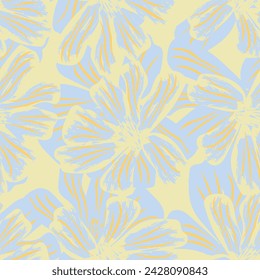 Diseño de patrón sin costuras floral abstracto pastel para textiles de moda, gráficos, fondos y artesanías