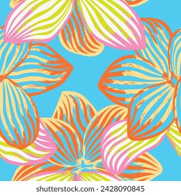 Pastel Abstract Floral seamless pattern design for fashion textiles, graphics, backgrounds and crafts