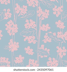 Diseño de patrón sin costuras floral abstracto pastel para textiles de moda, gráficos, fondos y artesanías