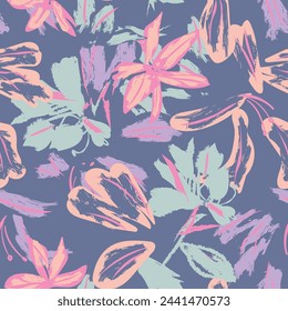 Pastel Abstract Floral seamless pattern design for fashion textiles, graphics, backgrounds and crafts