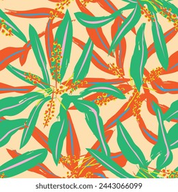 Pastel Abstract Floral seamless pattern design for fashion textiles, graphics, backgrounds and crafts