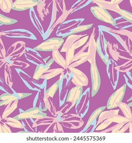 Pastel Abstract Floral seamless pattern design for fashion textiles, graphics, backgrounds and crafts