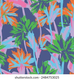 Pastel Abstract Floral seamless pattern design for fashion textiles, graphics, backgrounds and crafts