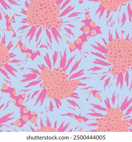 Pastel Abstract Floral seamless pattern design for fashion textiles, graphics, backgrounds and crafts