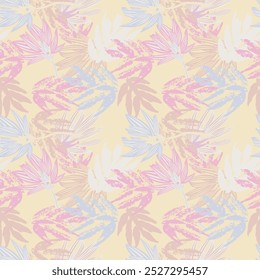 Pastel Abstract Floral seamless pattern design for fashion textiles, graphics, backgrounds and crafts