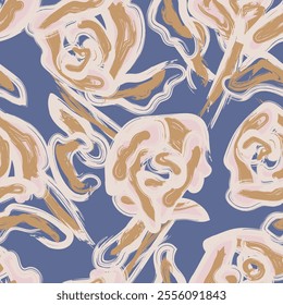 Pastel Abstract Floral seamless pattern design for fashion textiles, graphics, backgrounds and crafts