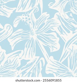 Pastel Abstract Floral seamless pattern design for fashion textiles, graphics, backgrounds and crafts