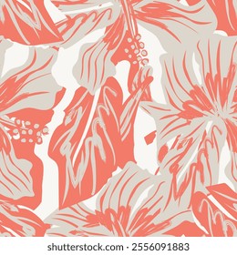 Pastel Abstract Floral seamless pattern design for fashion textiles, graphics, backgrounds and crafts